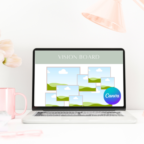 Single Season Vision Board Canva Template (with Video Training!)