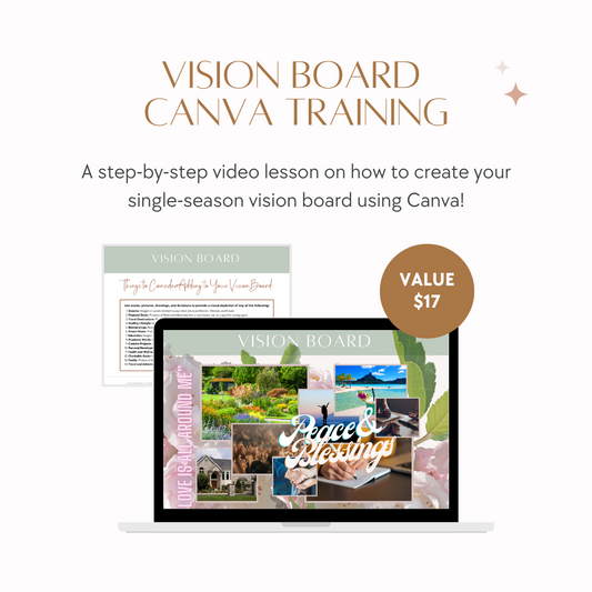 Single Season Vision Board Canva Template (with Video Training!)